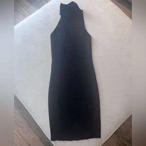 Petal & Pup Black L/XL Bodycon Mock Neck Dress